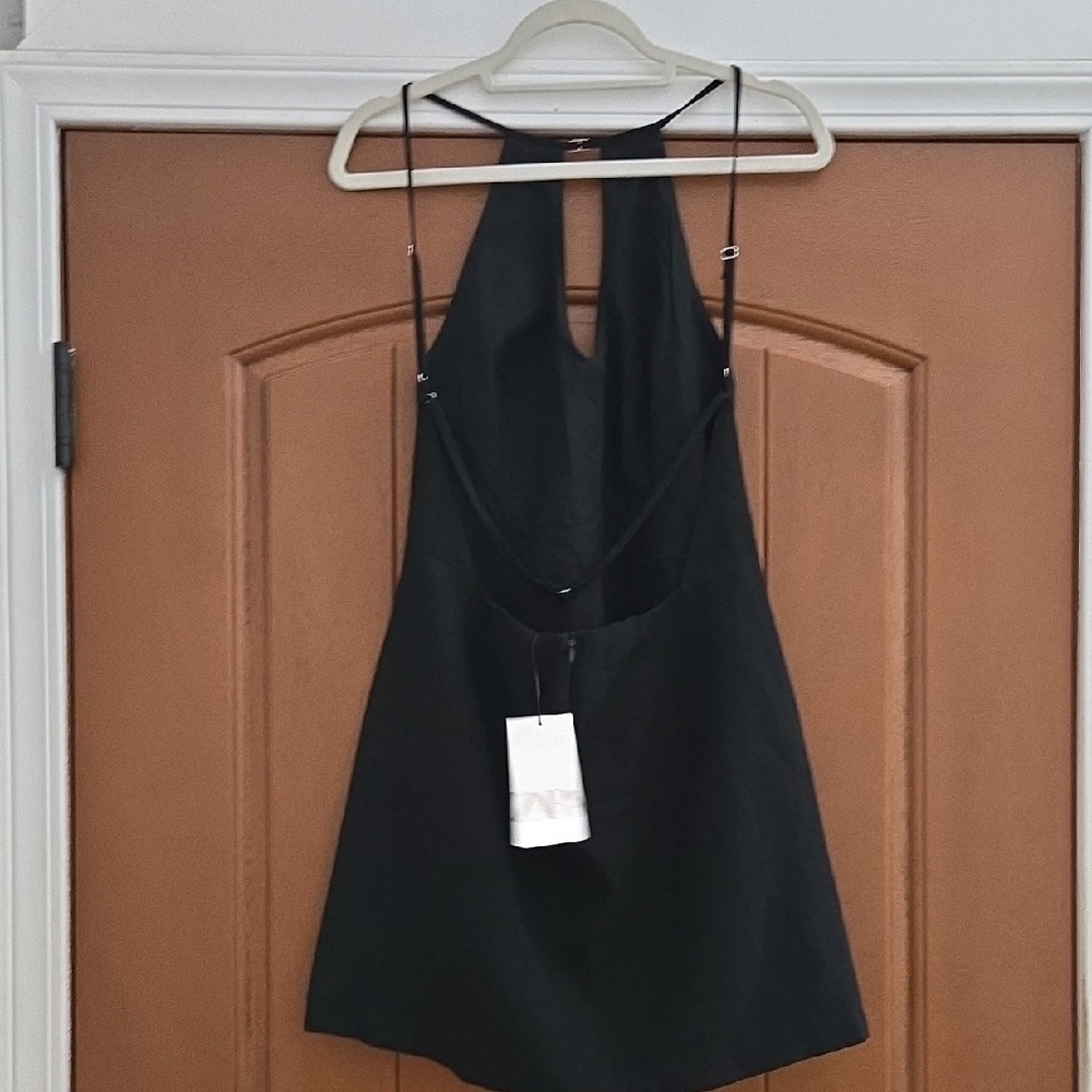 Zara‎ Black Halter Mini Dress - Picture 7 of 9